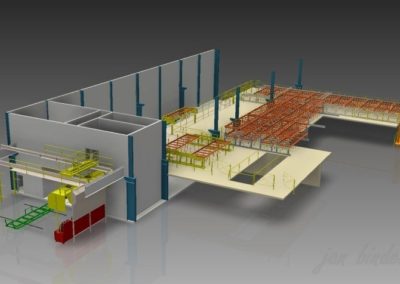 Konstrukce a sestavení technologického souboru manipulace a máčení armovacích sítí. (Koncový uživatel - Xella CZ s.r.o. - realizace 2008)