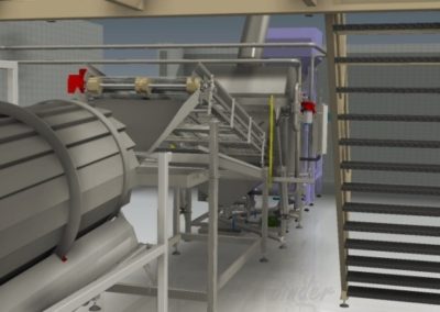 Zařízení a komponenty souboru linky fritování snackových pelet. Realizace 2014
